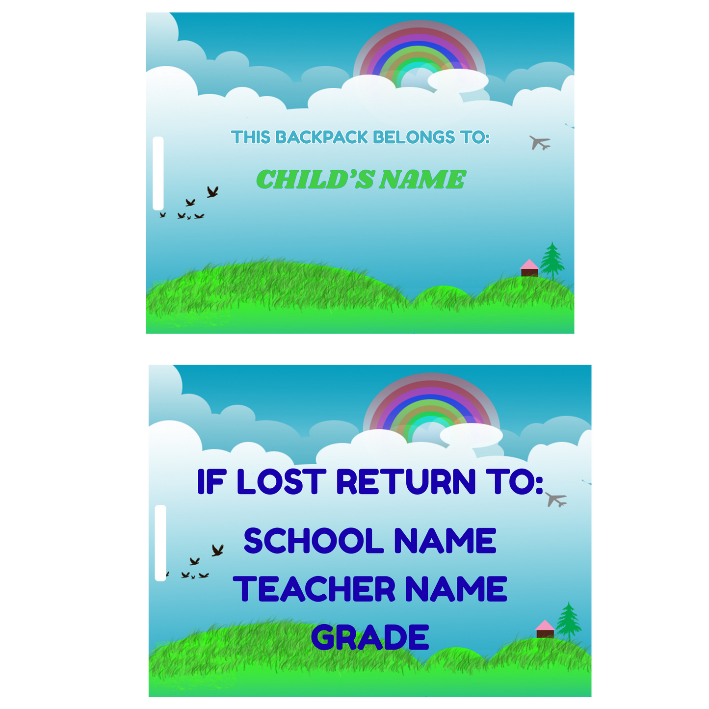 Personalized Backpack tags
