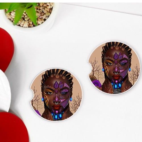 Personalized car coasters African
