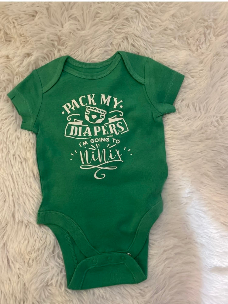 Pack my bags baby onesie