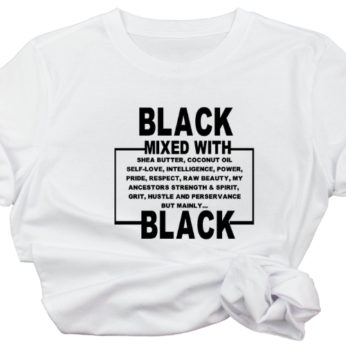 Black mixed with black