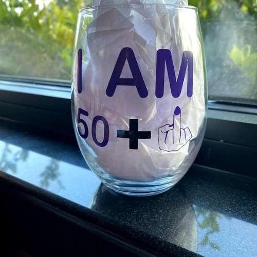 stemless wine glass
