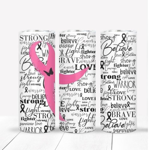 Cancer Awareness Tumbler-Breast