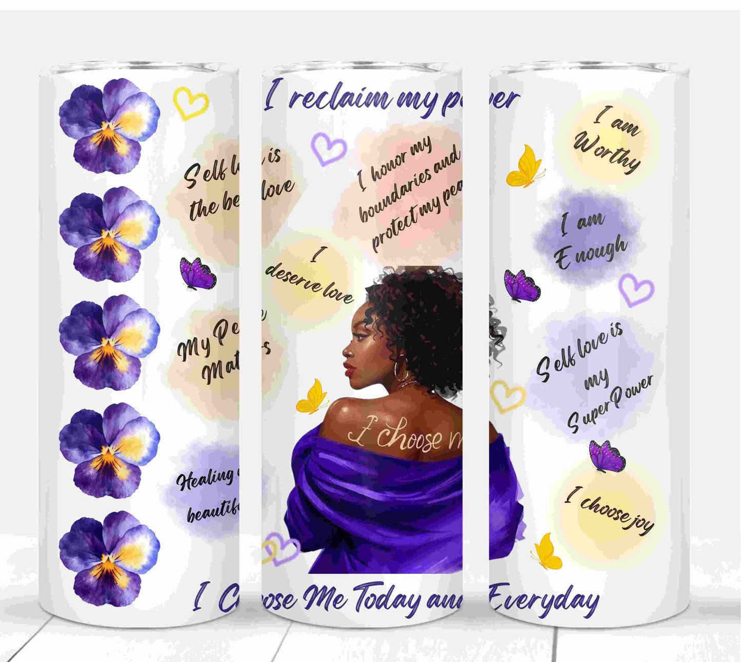 I Choose Me, Self-love affirmation tumbler