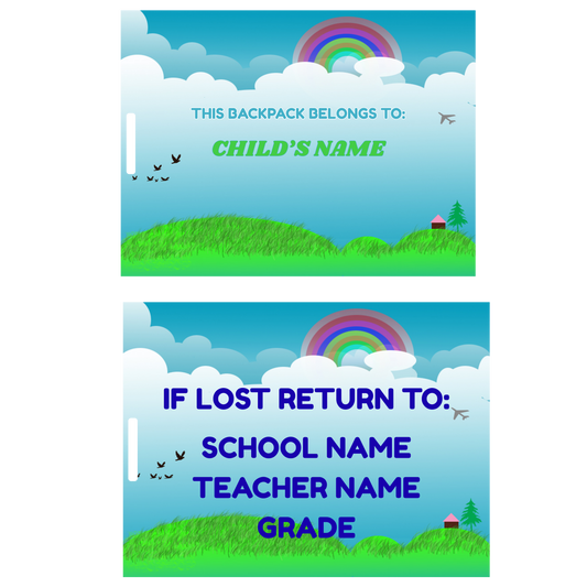Personalized Backpack tags