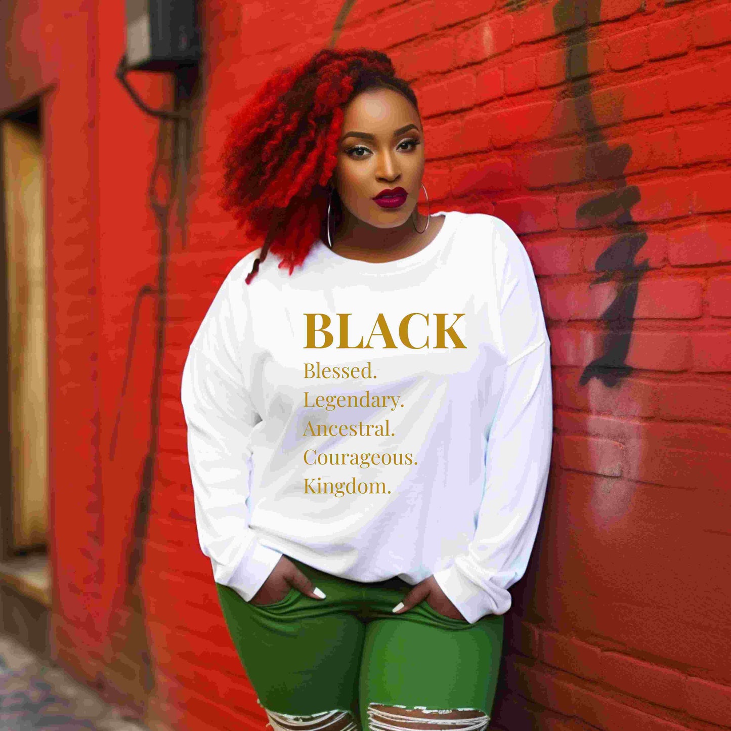 Black Blessed Legendary Ancestral Courageous Kingdom Shirt | Empowering Quote Top