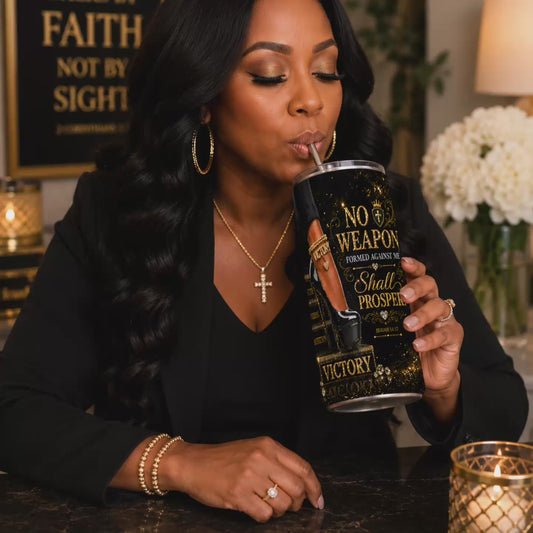 No Weapon Formed Against Me Tumbler, Isaiah 54:17 Christian Gift